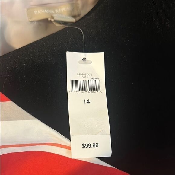 NWT Banana Republic Red White Sheath Mini Dress   B - Picture 4 of 11